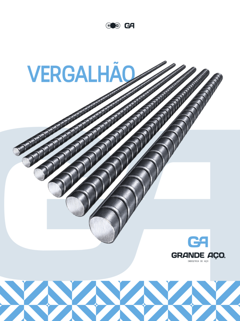 Vergalhão CA-50 nervurado Grande Aço